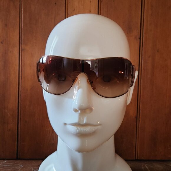 Prada Wraparound Sunglasses SPR 57L ZVA-6S1 120 3N, Authentic - Picture 8 of 9